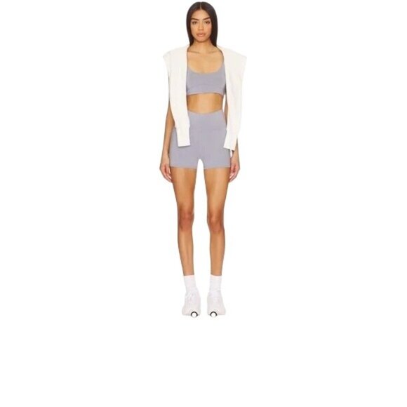 WellBeing + BeingWell Flowwell Callista 4" Shorts In Windy Grey - Picture 1 of 9